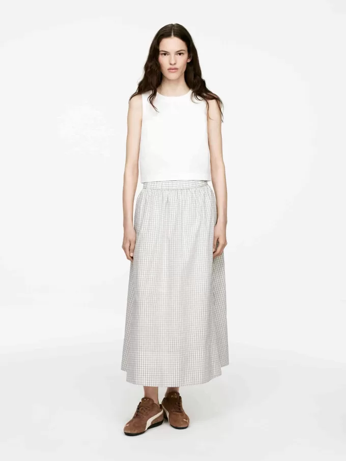 A-linje bomullskjol A-linje bomullskjol