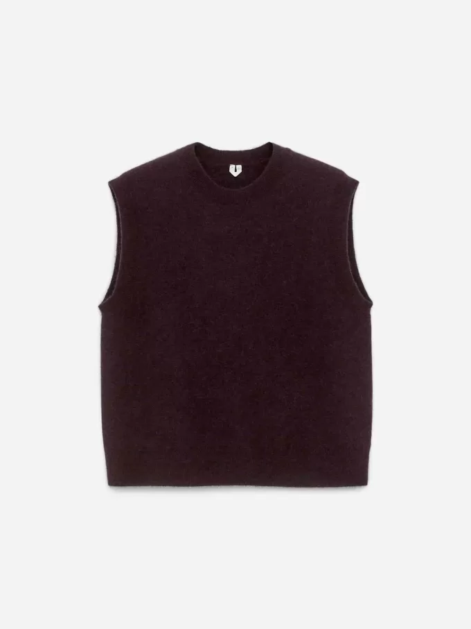 Alpaca-ullblandningsväst Alpaca-ullblandningsväst