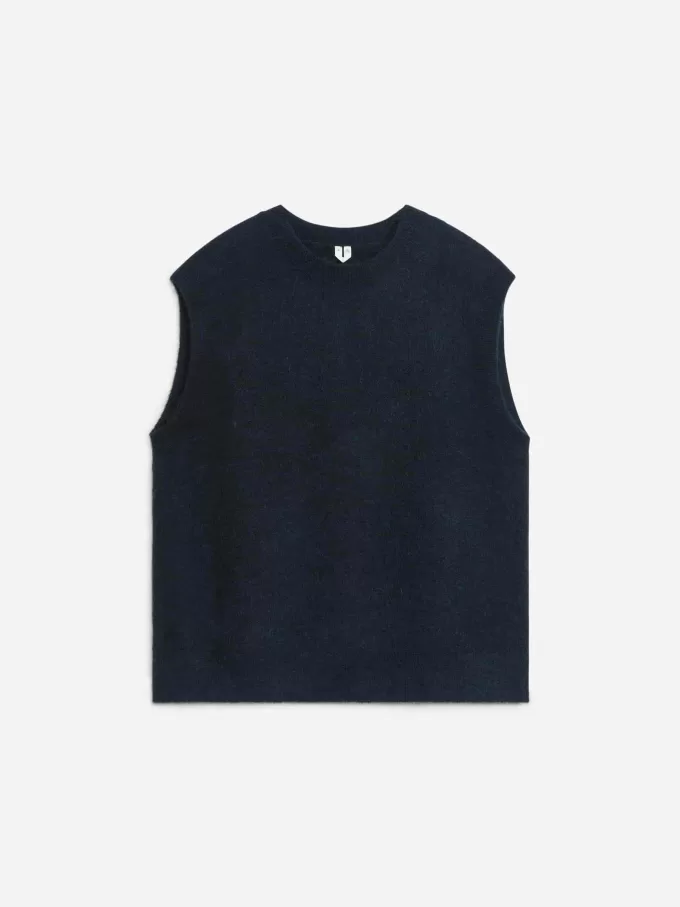 Alpaca-ullblandningsväst Alpaca-ullblandningsväst