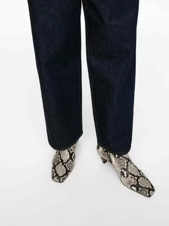 Ankelstövlar med fyrkantig tå