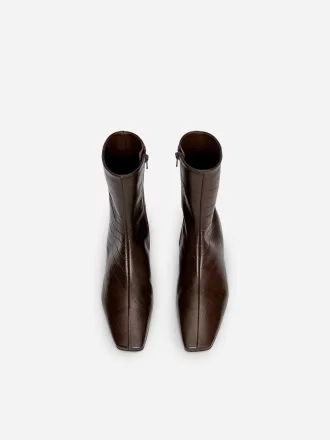 Ankelstövlar med fyrkantig tå