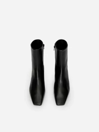 Ankelstövlar med fyrkantig tå