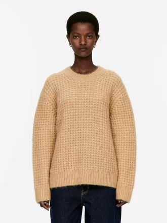 Avslappnad ull-alpacka jumper