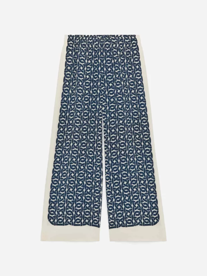 Avslappnade tryckta byxor