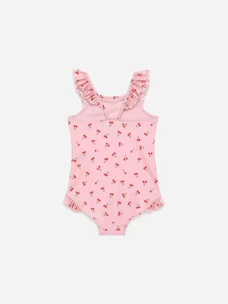 Baddräkt med volangdetaljer Baddräkt med volangdetaljer