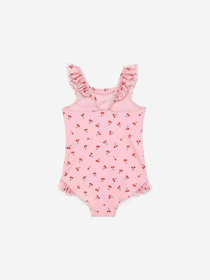 Baddräkt med volangdetaljer