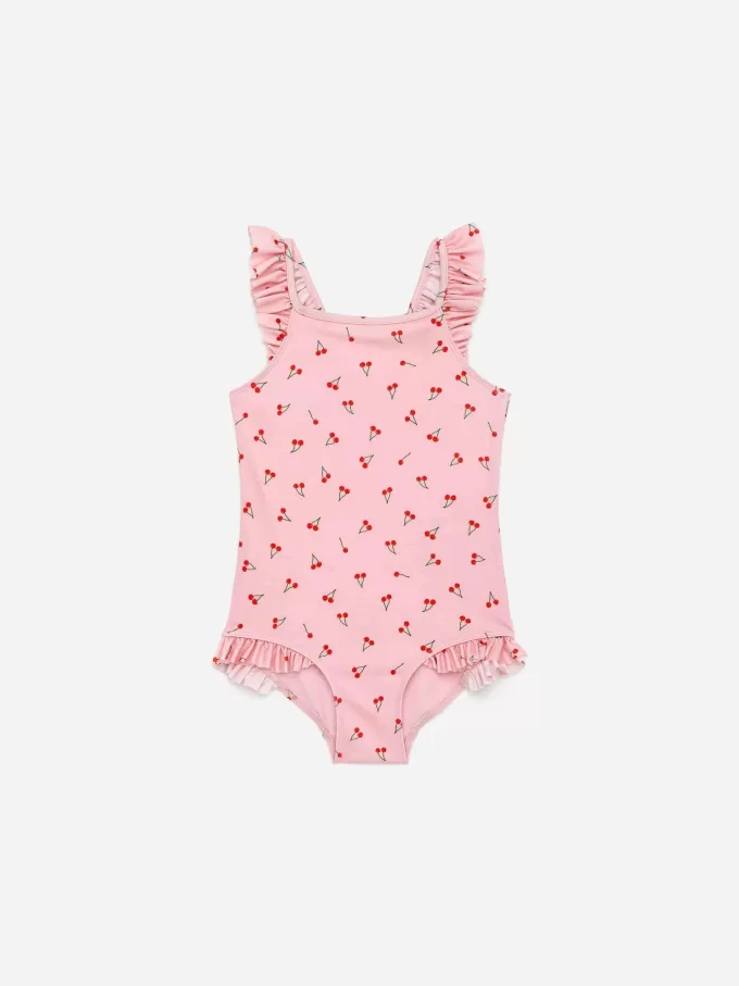 Baddräkt med volangdetaljer