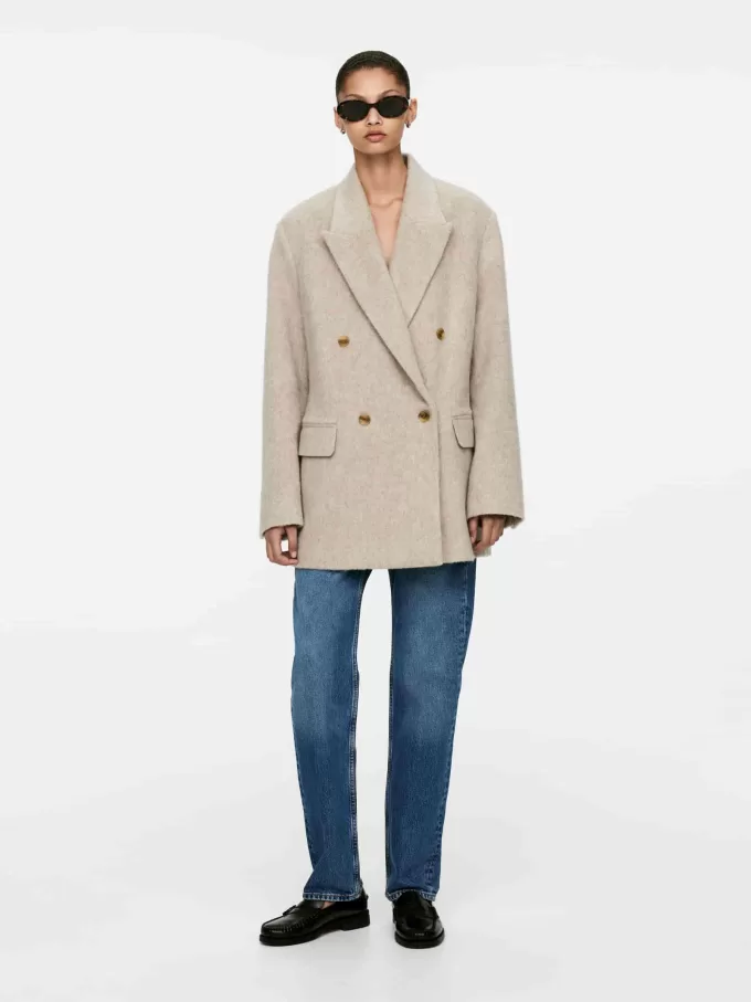 Blazer i borstad ull