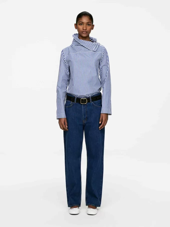 Blus med vikkrage Blus med vikkrage