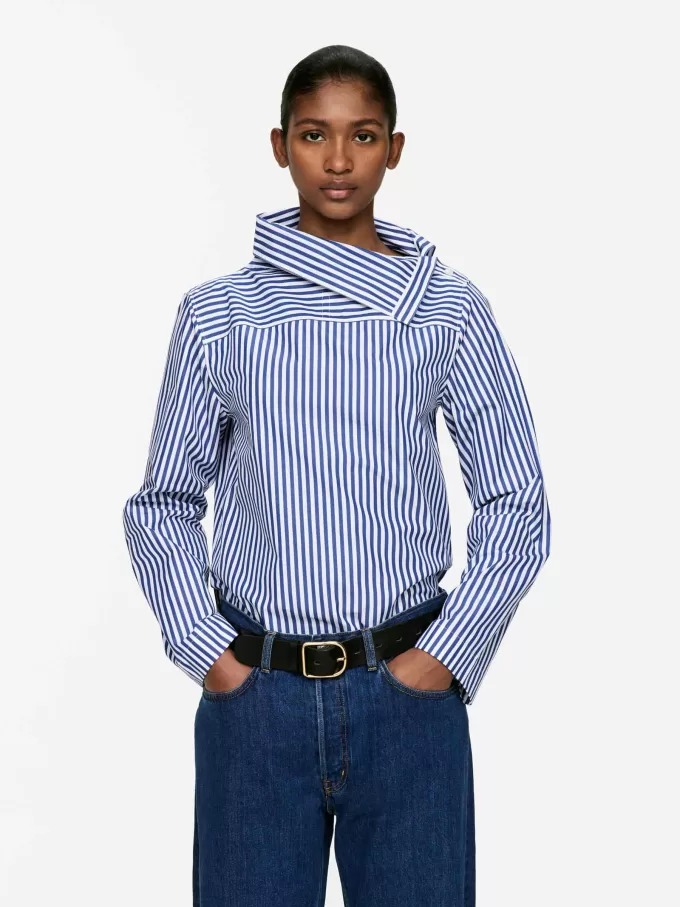 Blus med vikkrage Blus med vikkrage