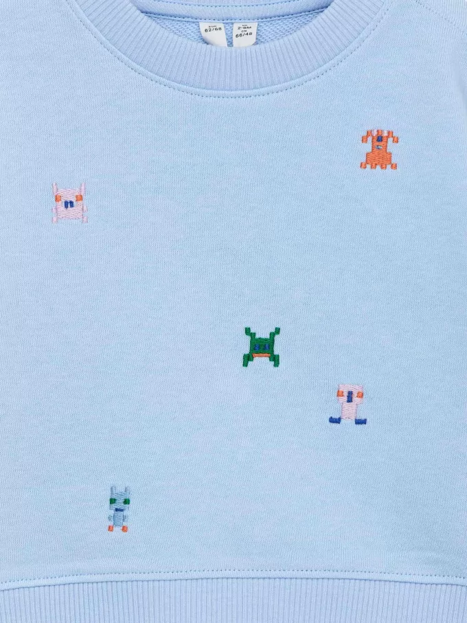 Broderad bomullströja