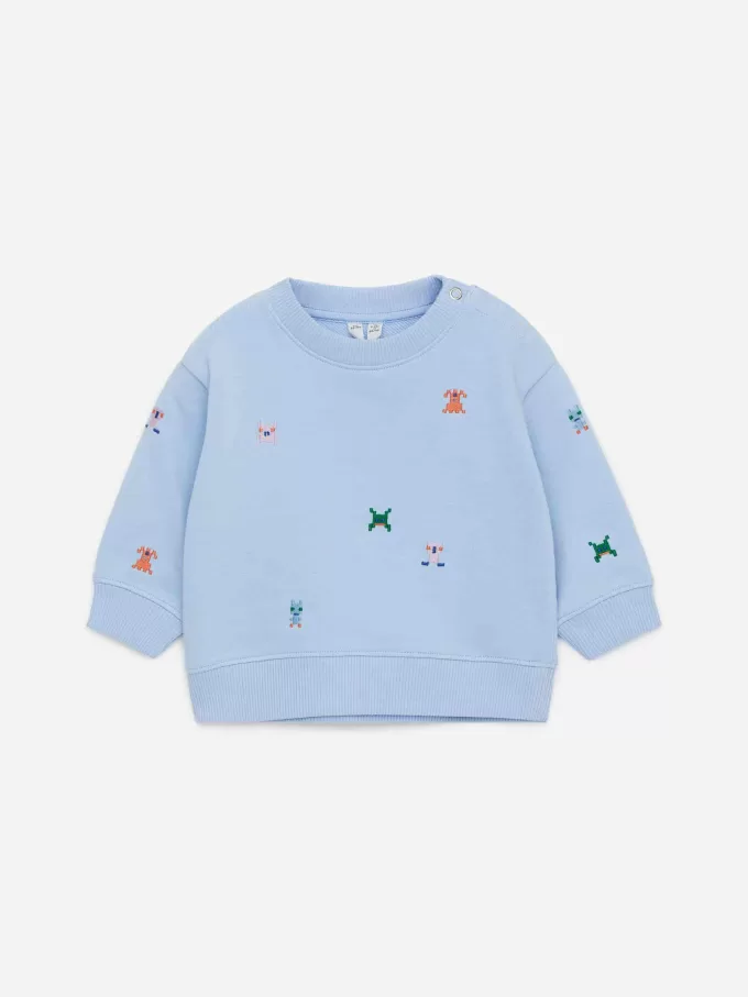 Broderad bomullströja