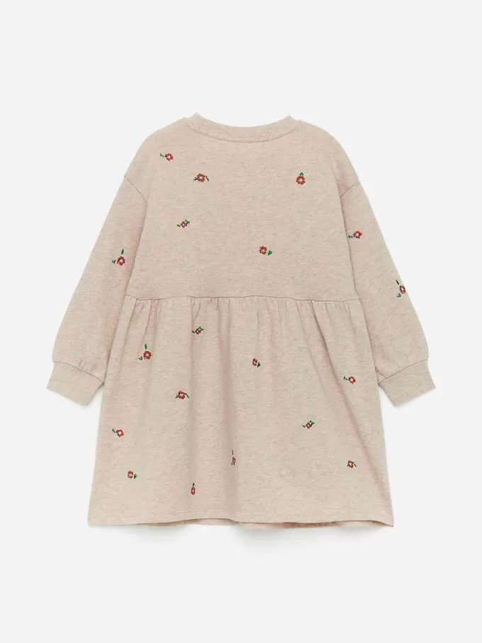 Broderad sweatshirtklänning