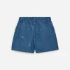 Broderade jeansshorts