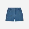 Broderade jeansshorts