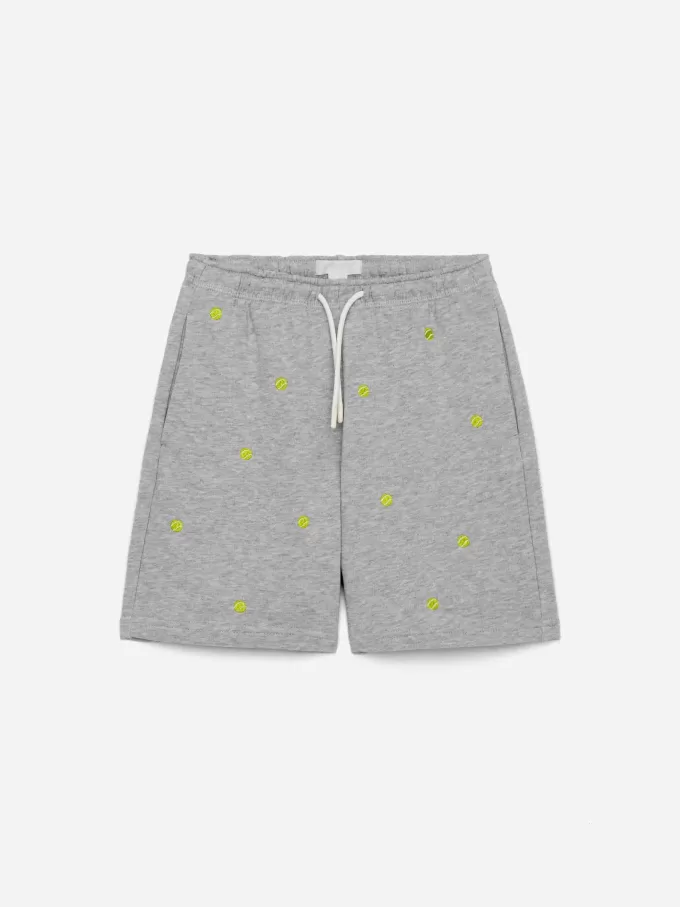 Broderade sweatshorts