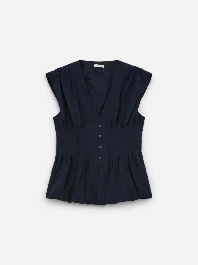 Bubble-hem Pintuck Top Bubble-hem Pintuck Top