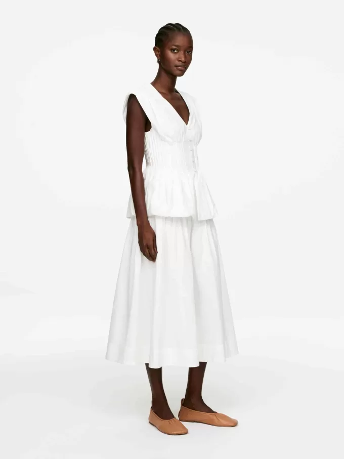 Bubble-hem Pintuck Top Bubble-hem Pintuck Top