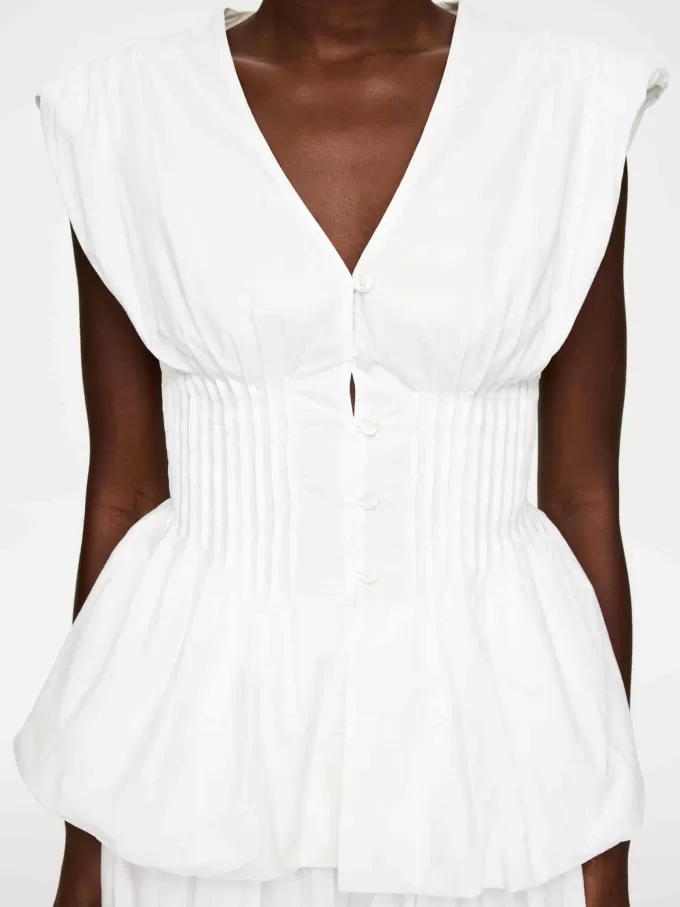 Bubble-hem Pintuck Top Bubble-hem Pintuck Top