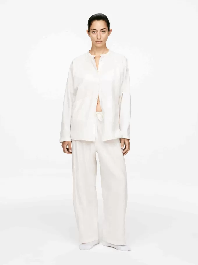 Byxor i bomull och linne Byxor i bomull och linne