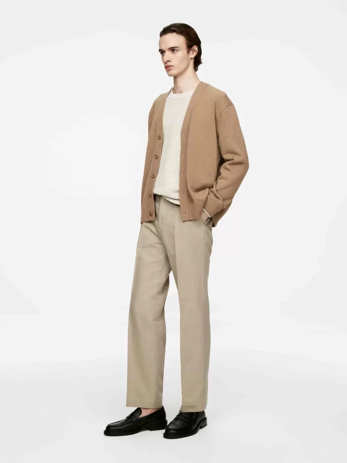 Byxor i linne-bomull Byxor i linne-bomull