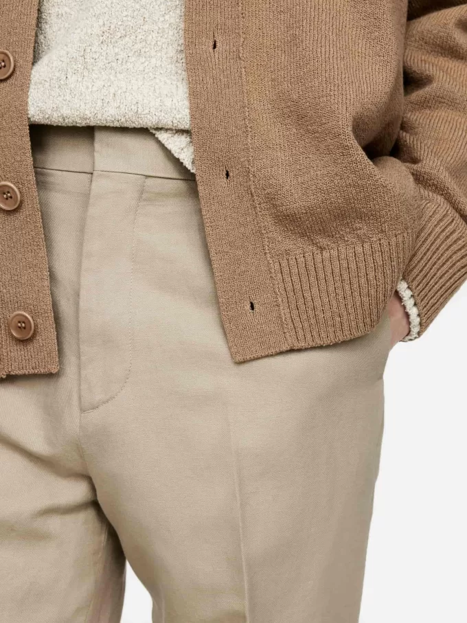 Byxor i linne-bomull Byxor i linne-bomull