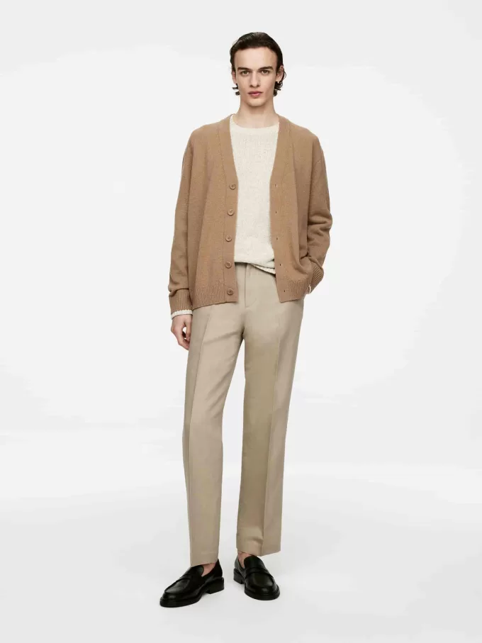 Byxor i linne-bomull Byxor i linne-bomull