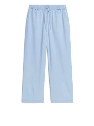 Byxor med dragsko i lätt denim Byxor med dragsko i lätt denim