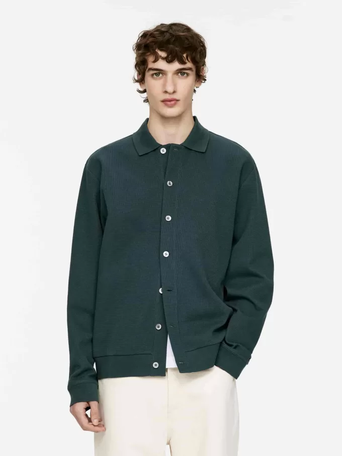 Cardigan i bomullsjersey Cardigan i bomullsjersey