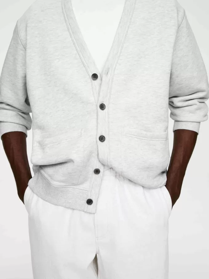 Cardigan i bomullsjersey Cardigan i bomullsjersey