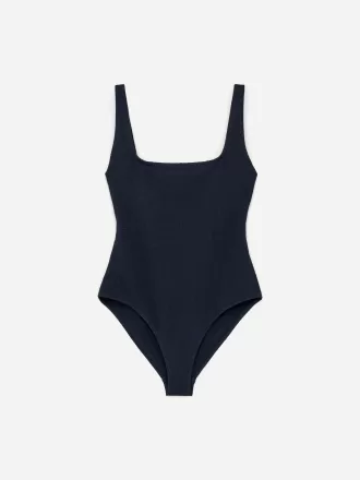 Crinkle Square Neck Baddräkt