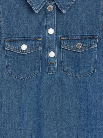 Denimklänning i bomull