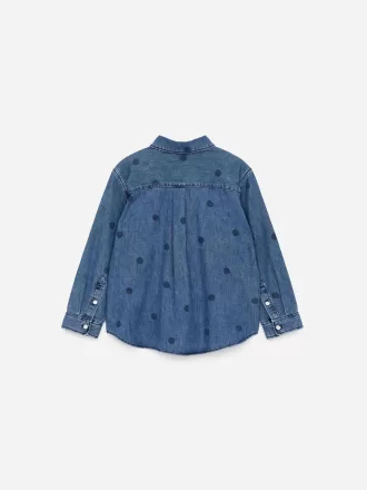 Denimskjorta med tryck