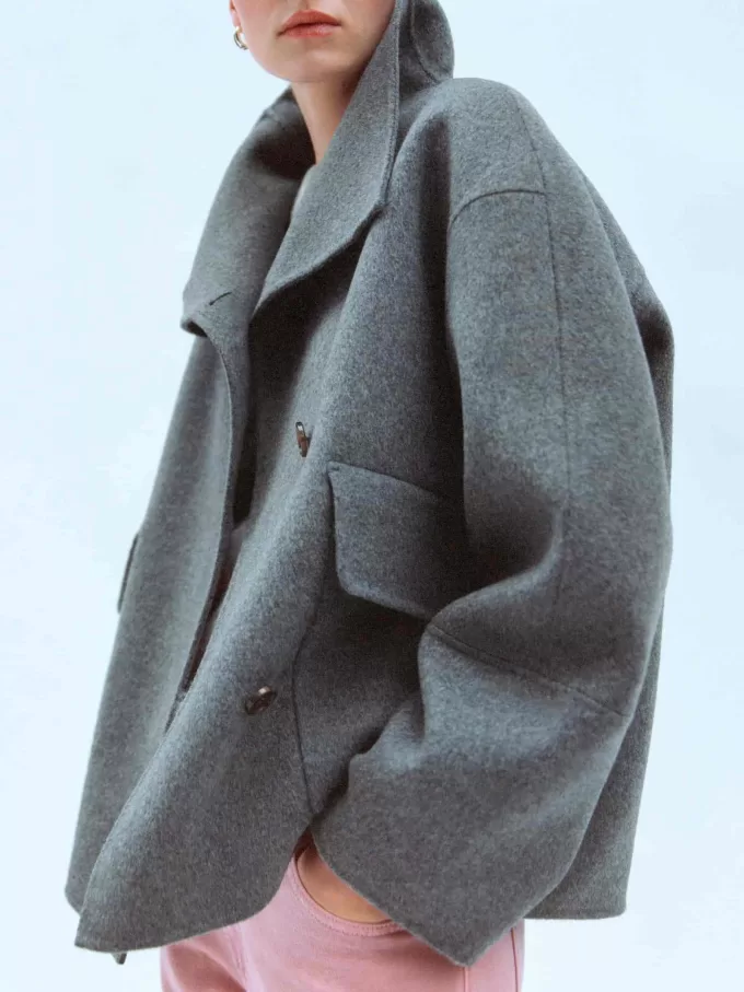 Doublé ullblandningsjacka