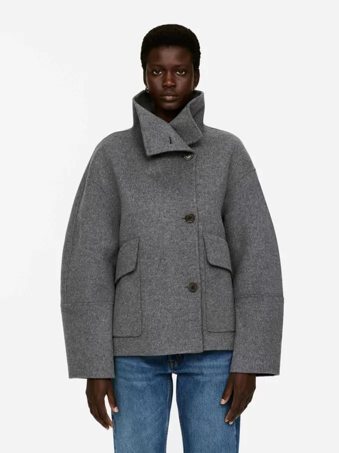 Doublé ullblandningsjacka