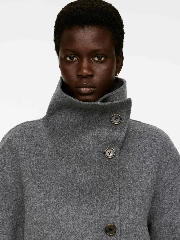 Doublé ullblandningsjacka