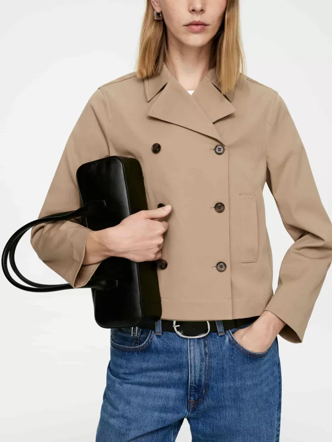 Dubbelknäppt bomullskavaj Dubbelknäppt bomullskavaj