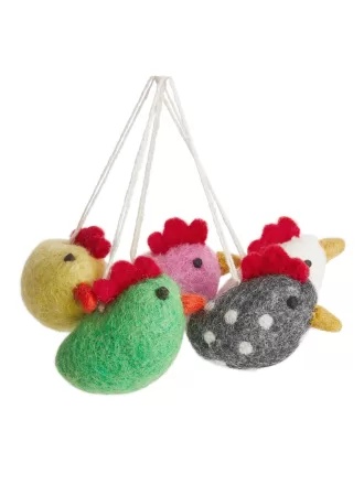 En värld av hantverk Filtade påskdekorationer