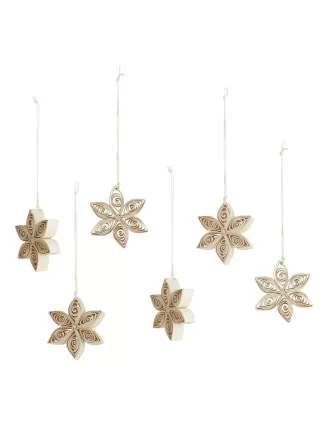 En värld av hantverkspappersdekorationer Set om 6