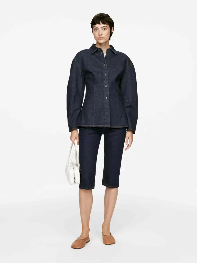 Figursydd jeansskjorta Figursydd jeansskjorta