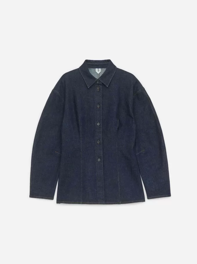 Figursydd jeansskjorta Figursydd jeansskjorta