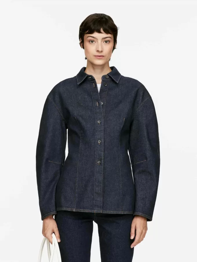 Figursydd jeansskjorta Figursydd jeansskjorta