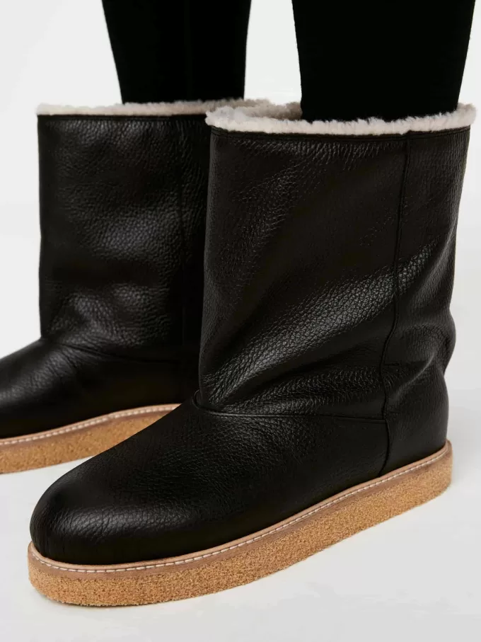 Fodrade läderstövlar Fodrade läderstövlar