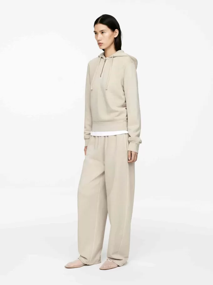 Hoodie i bomull med halv dragkedja Hoodie i bomull med halv dragkedja