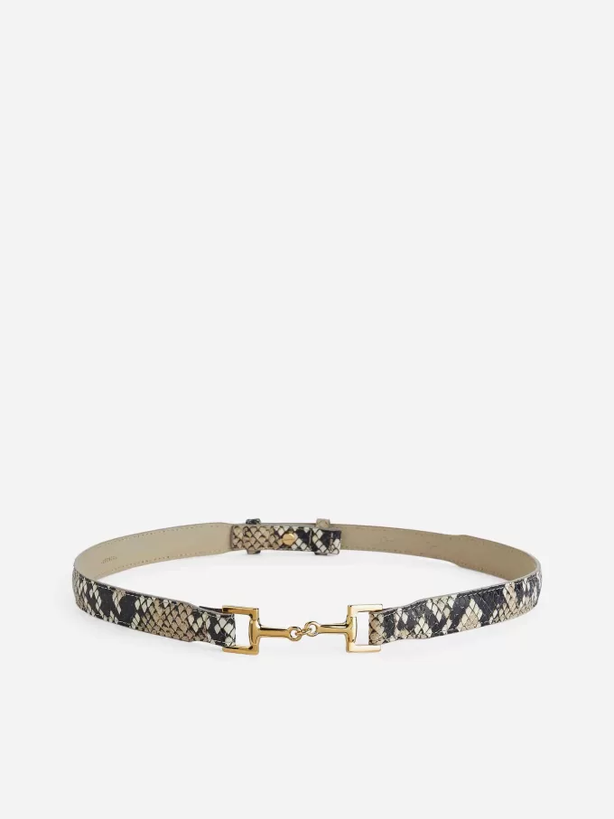 Horsebit Spänne Läderbälte