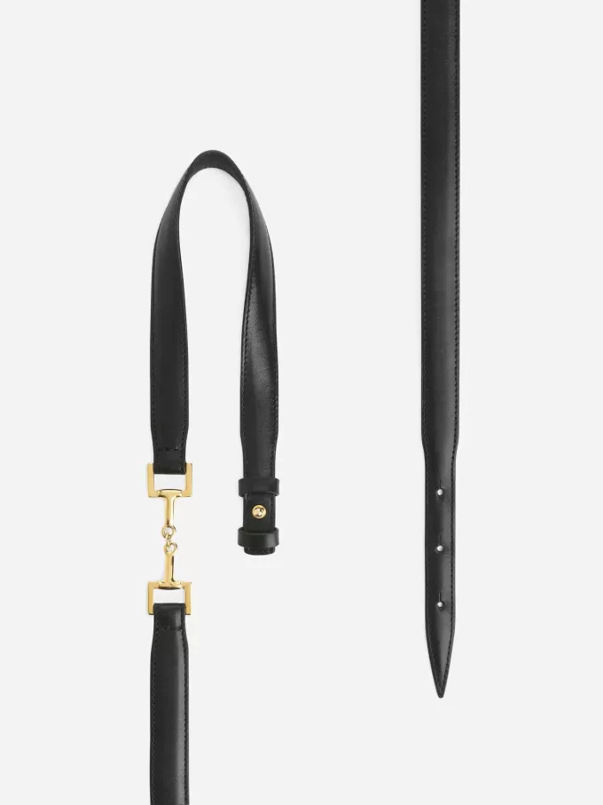 Horsebit Spänne Läderbälte Horsebit Spänne Läderbälte