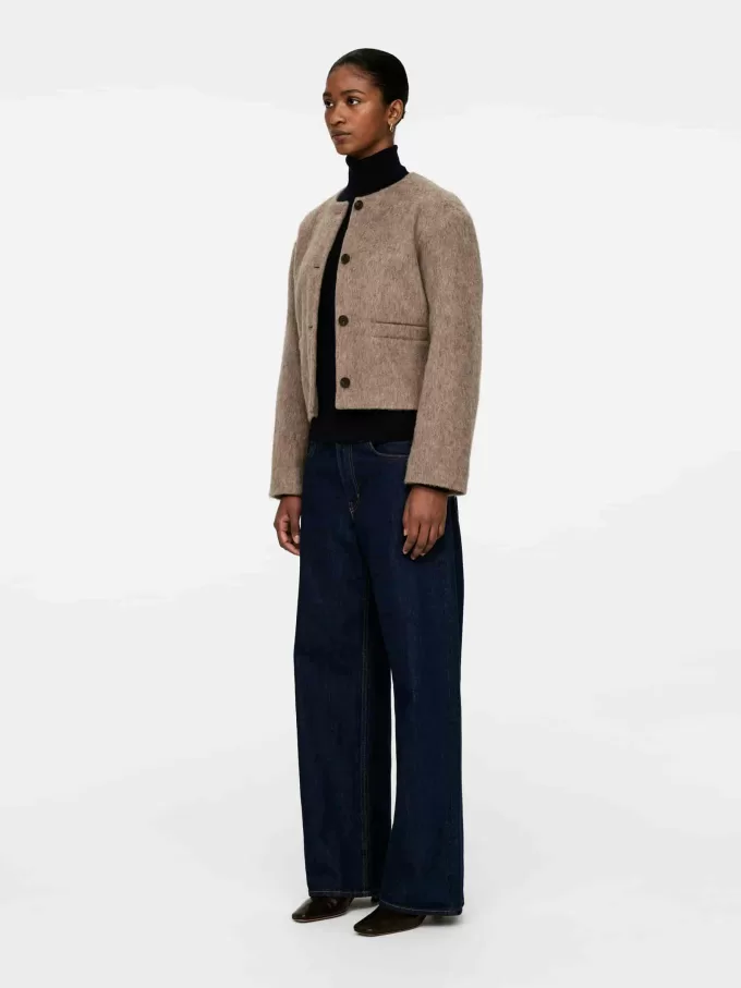 Jacka i borstad ullblandning Jacka i borstad ullblandning