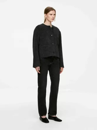 Jacka i borstad ullblandning