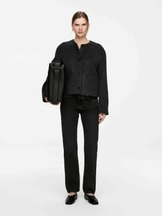 Jacka i borstad ullblandning