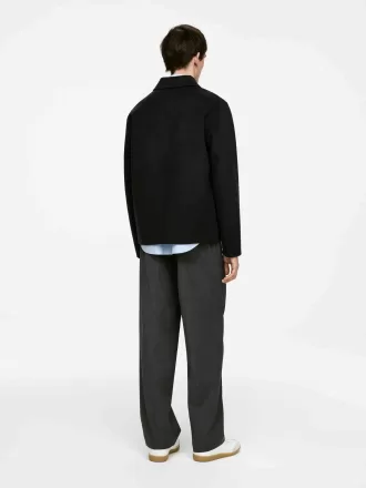 Jacka i ullblandning med dubbelt ansikte